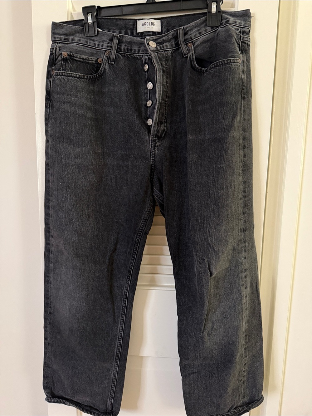 AGOLDE 90’ denim- mid rise straight leg  Washed Black size 30